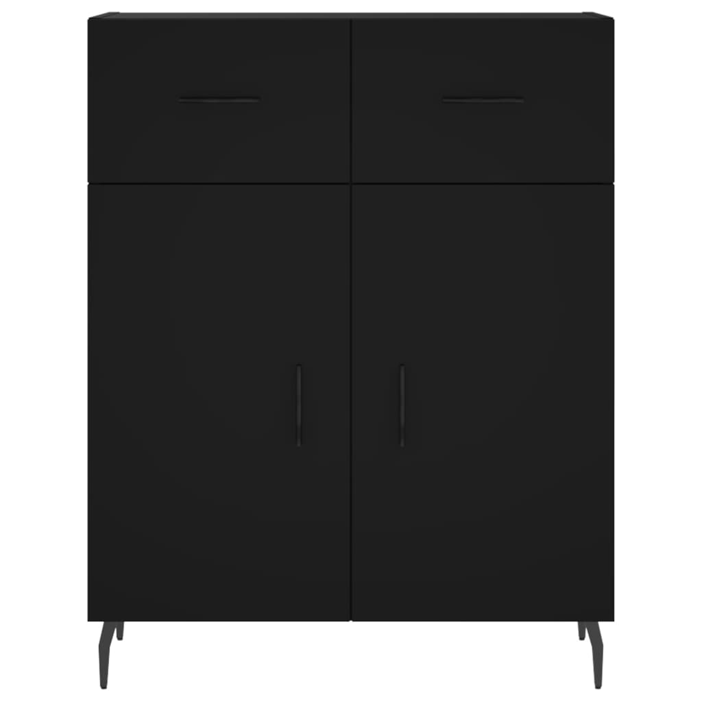 vidaXL Highboard Schwarz 69,5x34x180 cm Holzwerkstoff