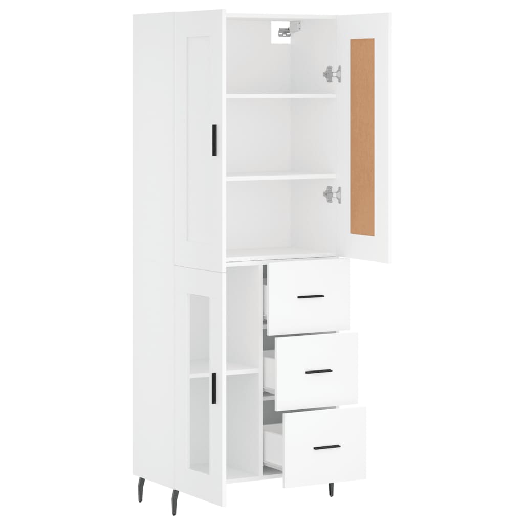 vidaXL Highboard Weiß 69,5x34x180 cm Holzwerkstoff