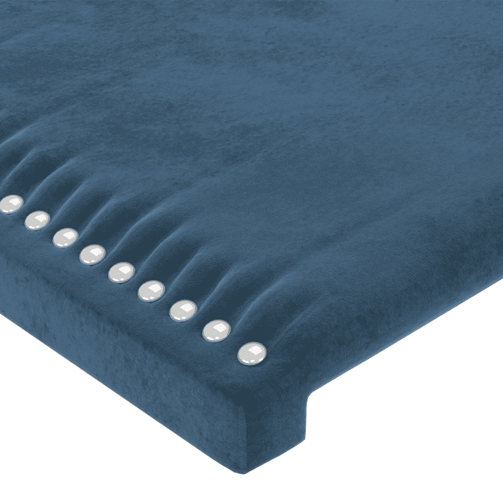 vidaXL Boxspringbett mit Matratze Dunkelblau 140x190 cm Samt