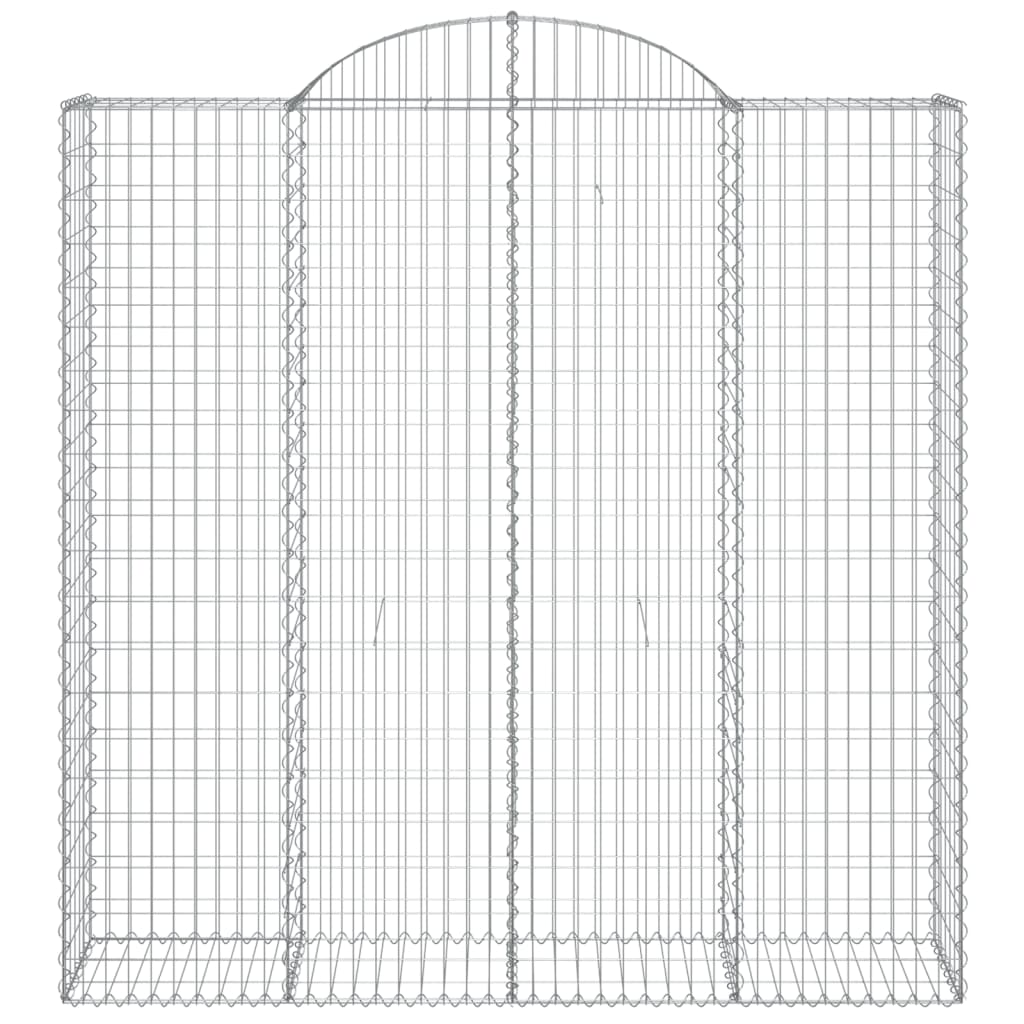 vidaXL Gabionen mit Hochbogen 13Stk. 200x50x200/220cm Verzinktes Eisen