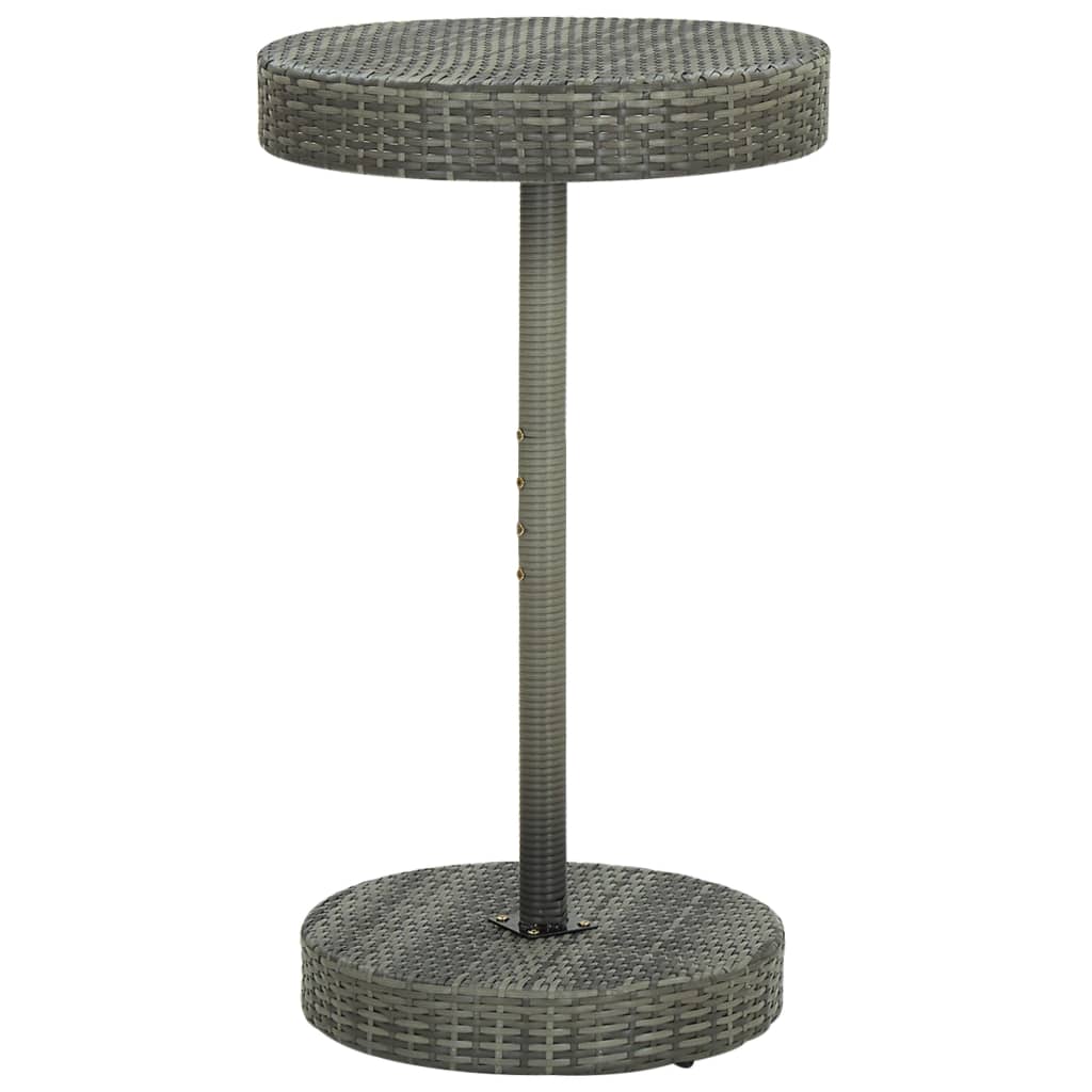 vidaXL 3-tlg. Gartenbar-Set Poly Rattan Grau