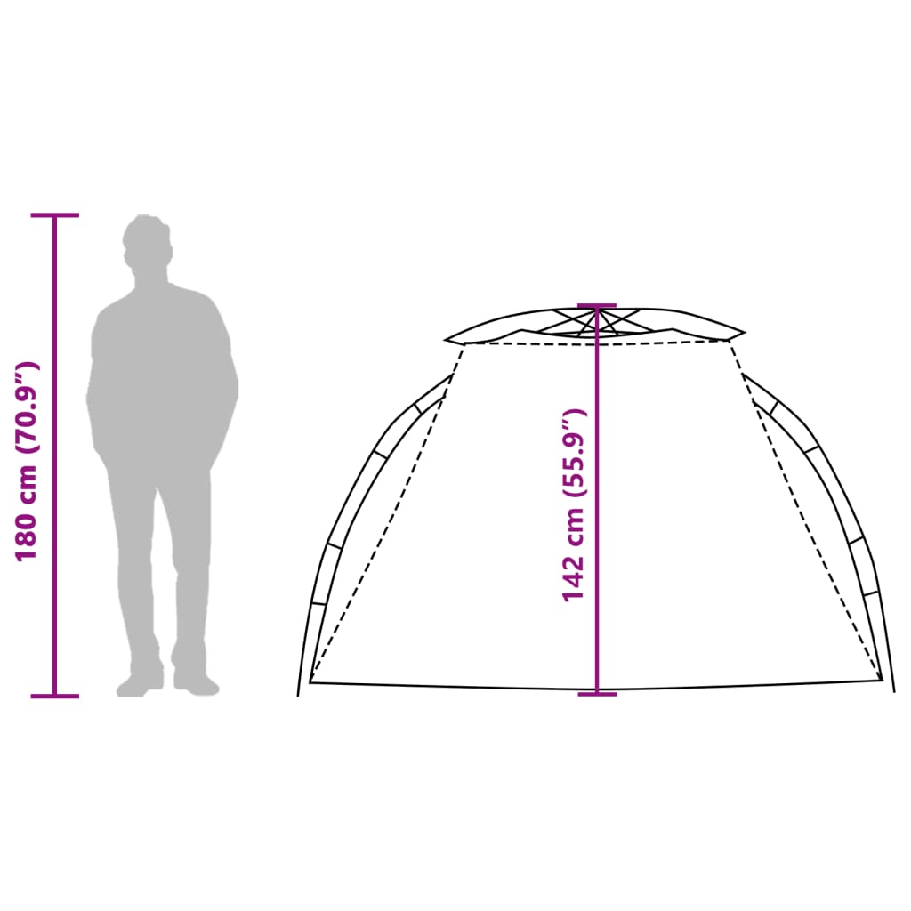 vidaXL Strandzelt 2 Personen Seegrün Quick Release Wasserdicht