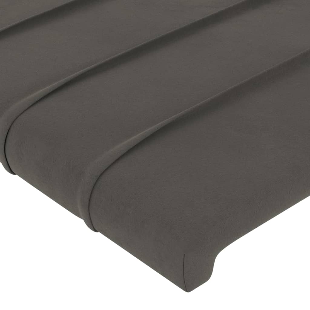 vidaXL Kopfteile 2 Stk. Dunkelgrau 90x5x78/88 cm Samt