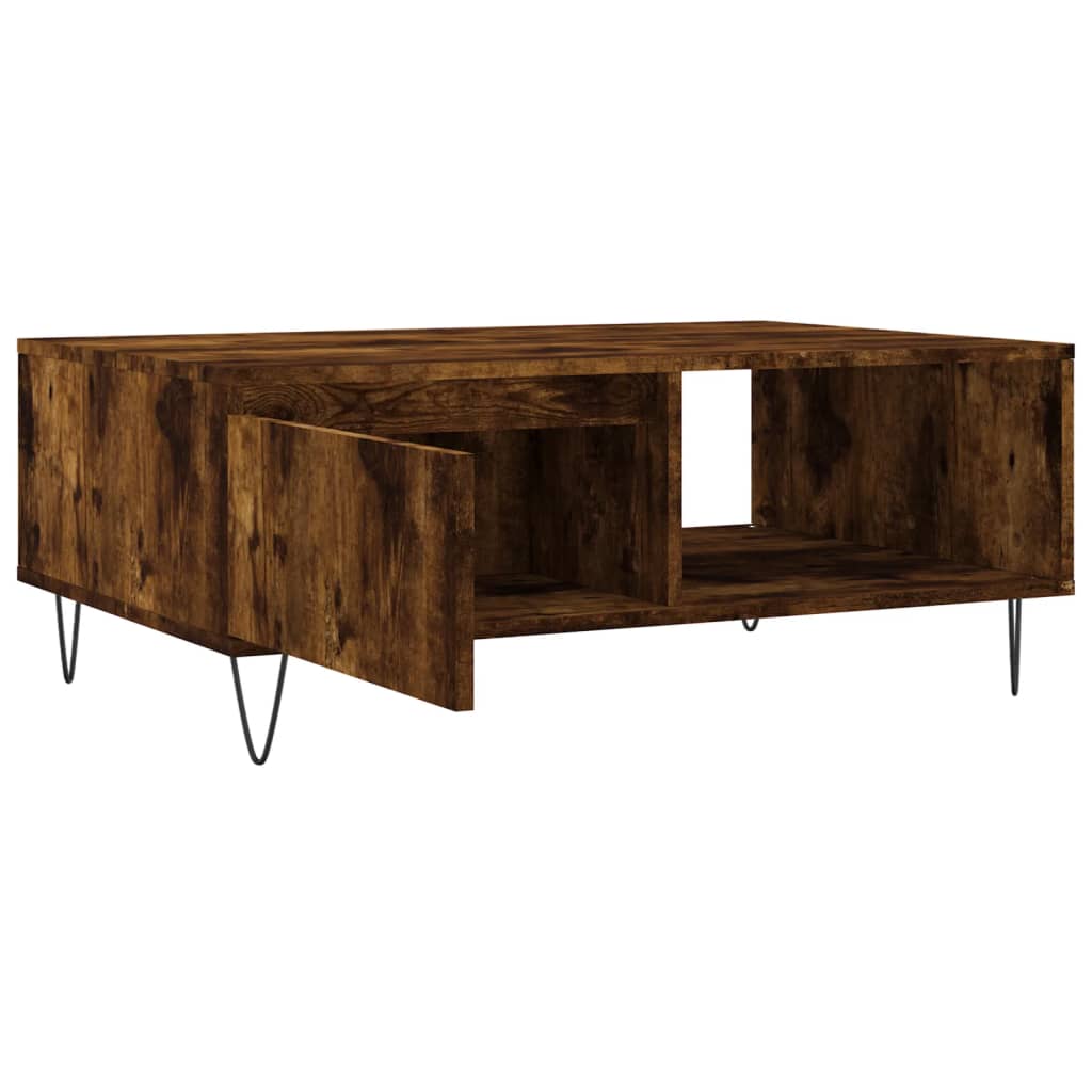 vidaXL Couchtisch Räuchereiche 90x60x35 cm Holzwerkstoff