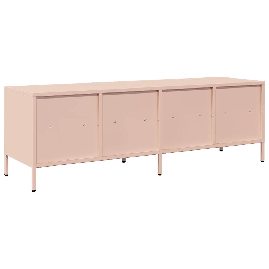 vidaXL TV-Schrank Rosa 135x39x43,5 cm Kaltgewalzter Stahl