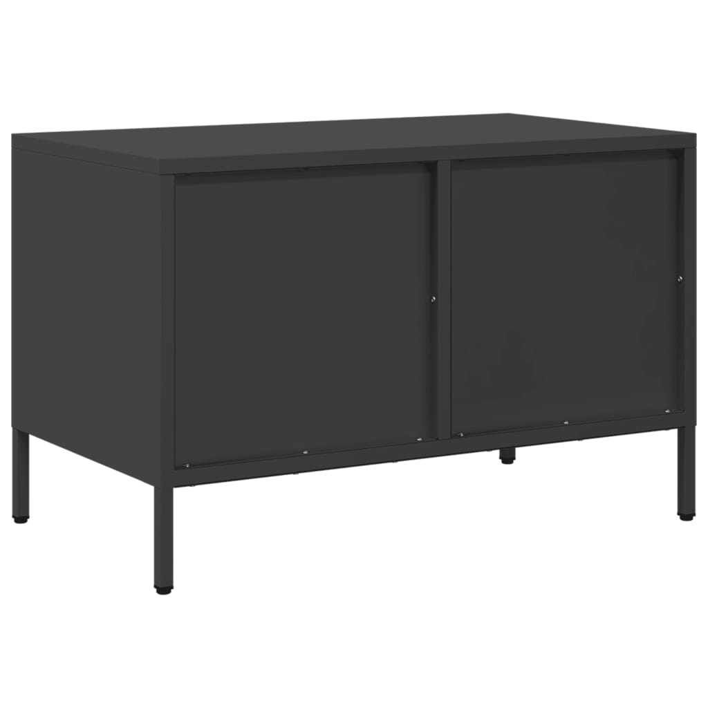 vidaXL TV-Schrank Schwarz 68x39x43,5 cm Kaltgewalzter Stahl