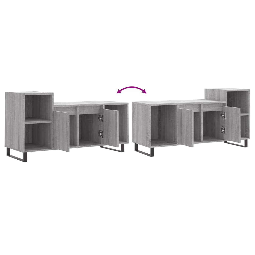 vidaXL TV-Schrank Grau Sonoma 100x35x55 cm Holzwerkstoff