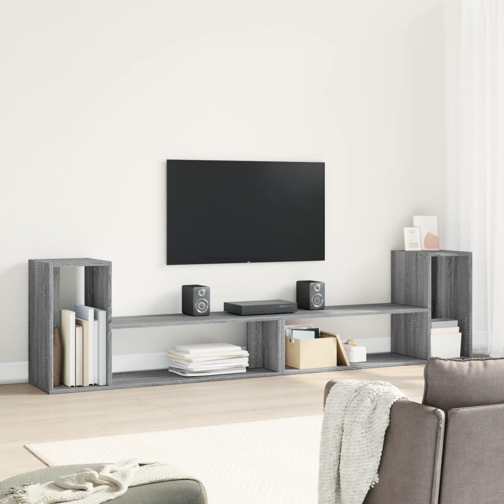 vidaXL TV-Schränke 2 Stk. Grau Sonoma 100x30x50 cm Holzwerkstoff