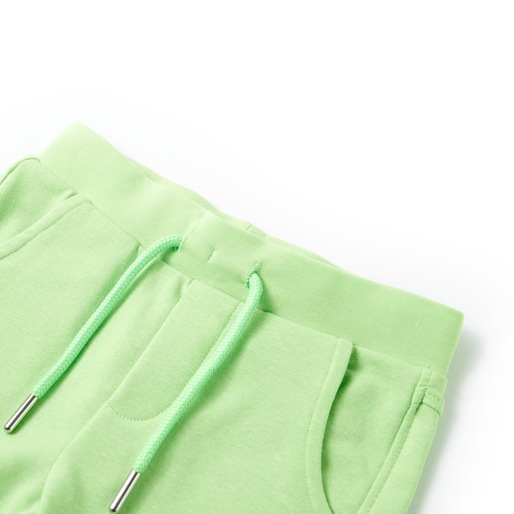 Kindershorts Fluo-Grün 128