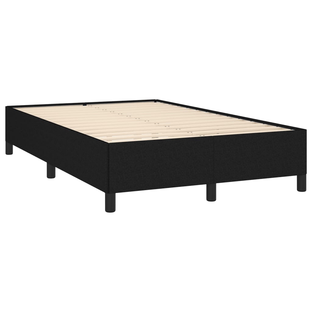 vidaXL Boxspringbett mit Matratze & LED Schwarz 120x190 cm Stoff