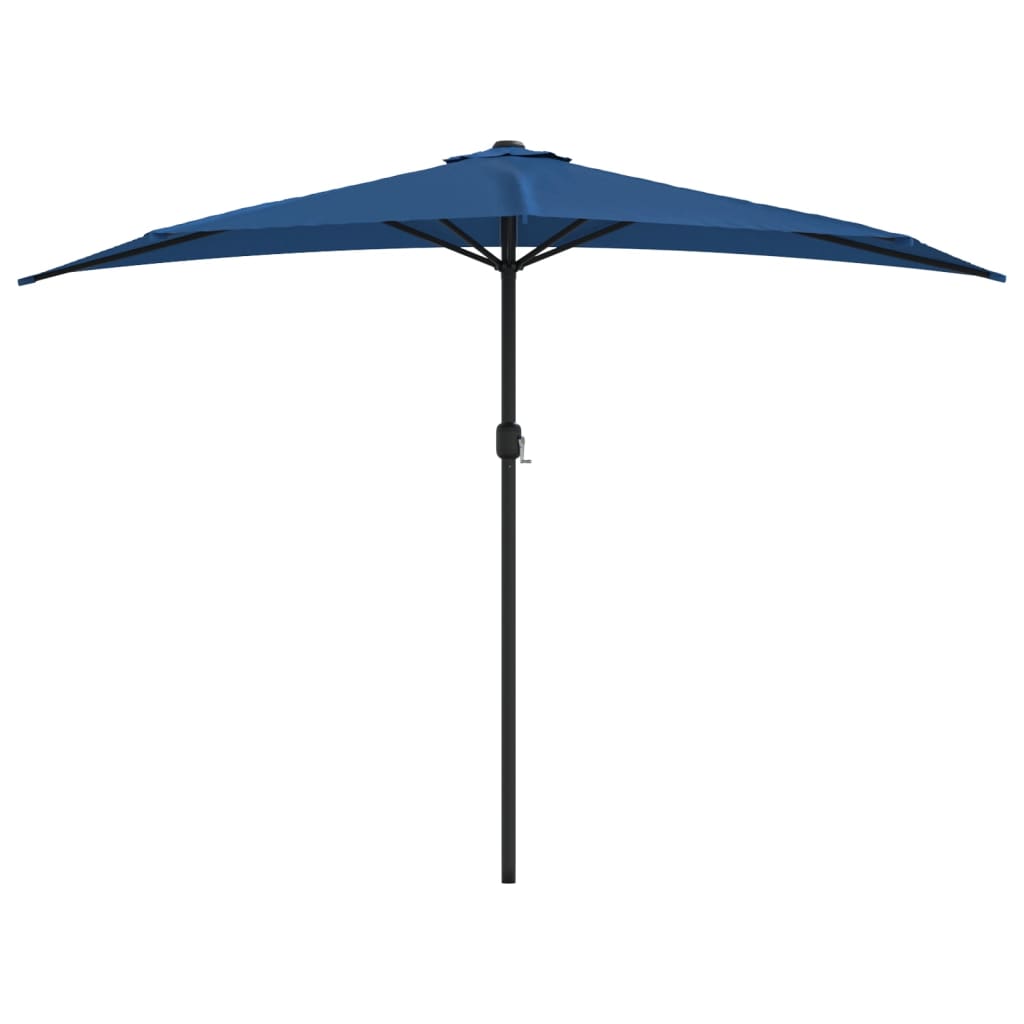 vidaXL Balkon-Sonnenschirm Alu-Mast Blau 300x155x223cm Halbrund