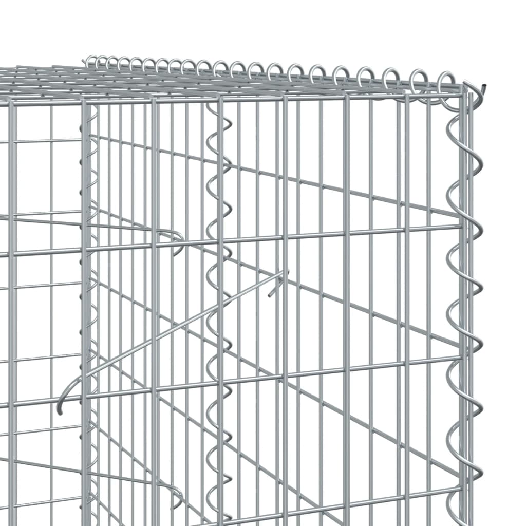 vidaXL Gabione mit Deckel 150x100x200 cm Verzinktes Eisen