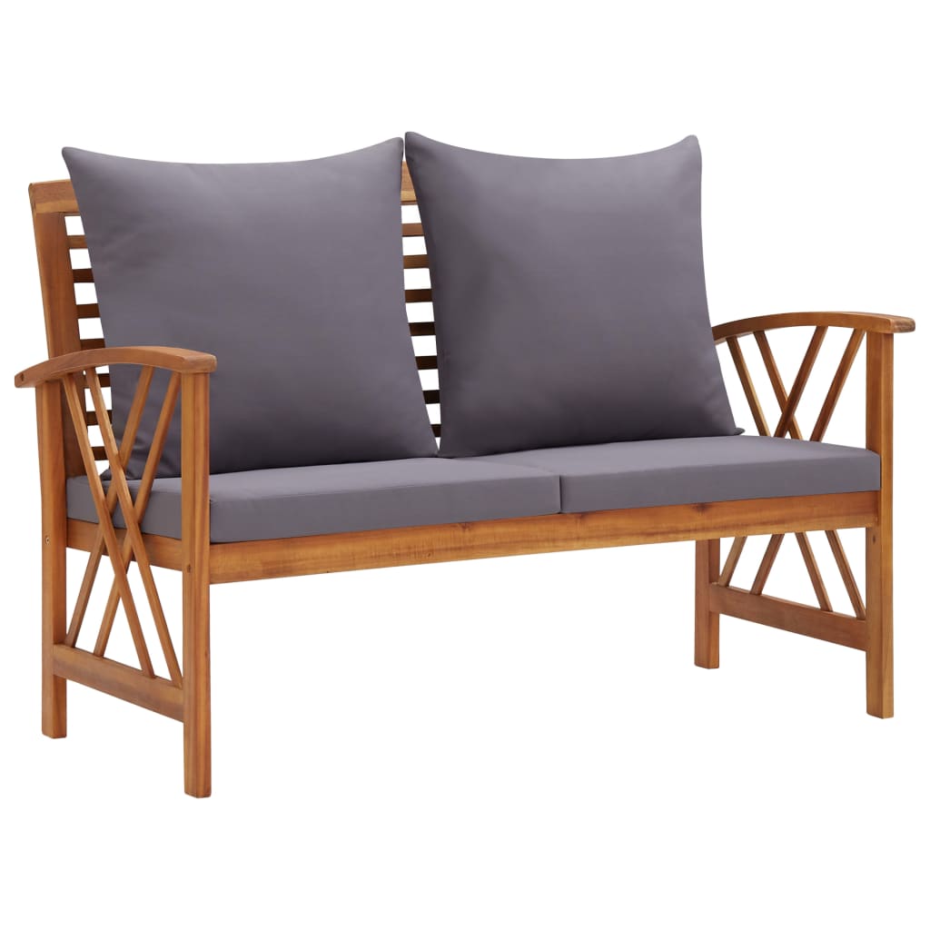 vidaXL 3-tlg. Garten-Lounge-Set mit Auflagen Massivholz Akazie