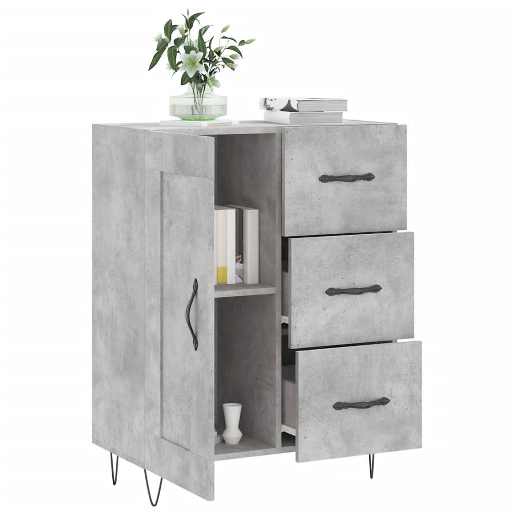 vidaXL Sideboard Betongrau 69,5x34x90 cm Holzwerkstoff