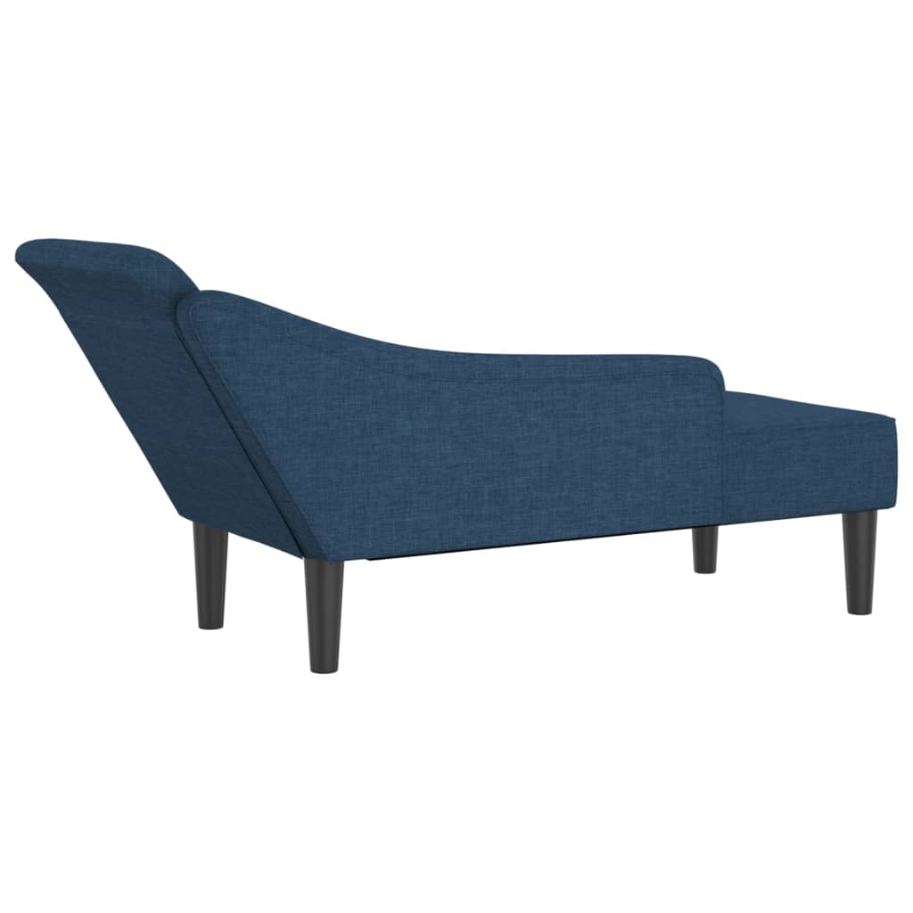 vidaXL Chaiselongue mit Kissen Blau Stoff