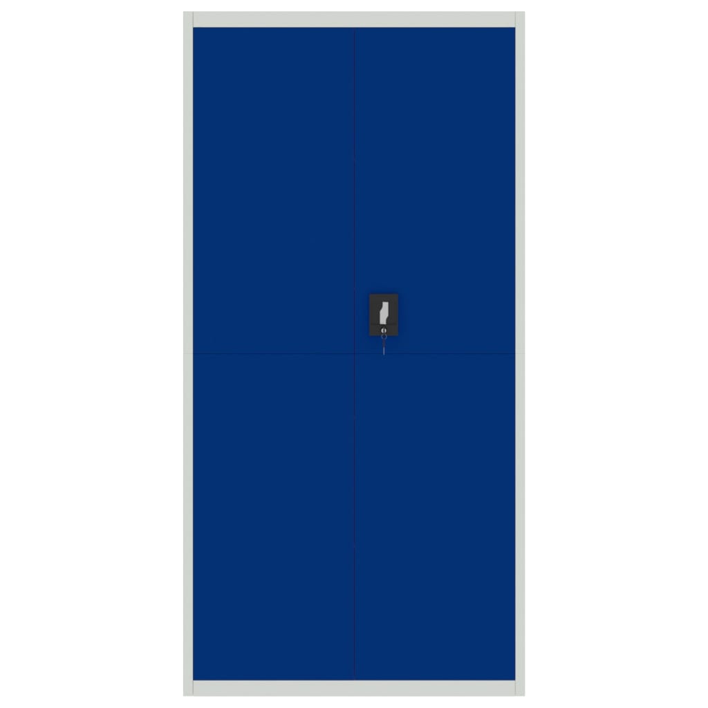 vidaXL Aktenschrank Hellgrau und Blau 90x40x180 cm Stahl