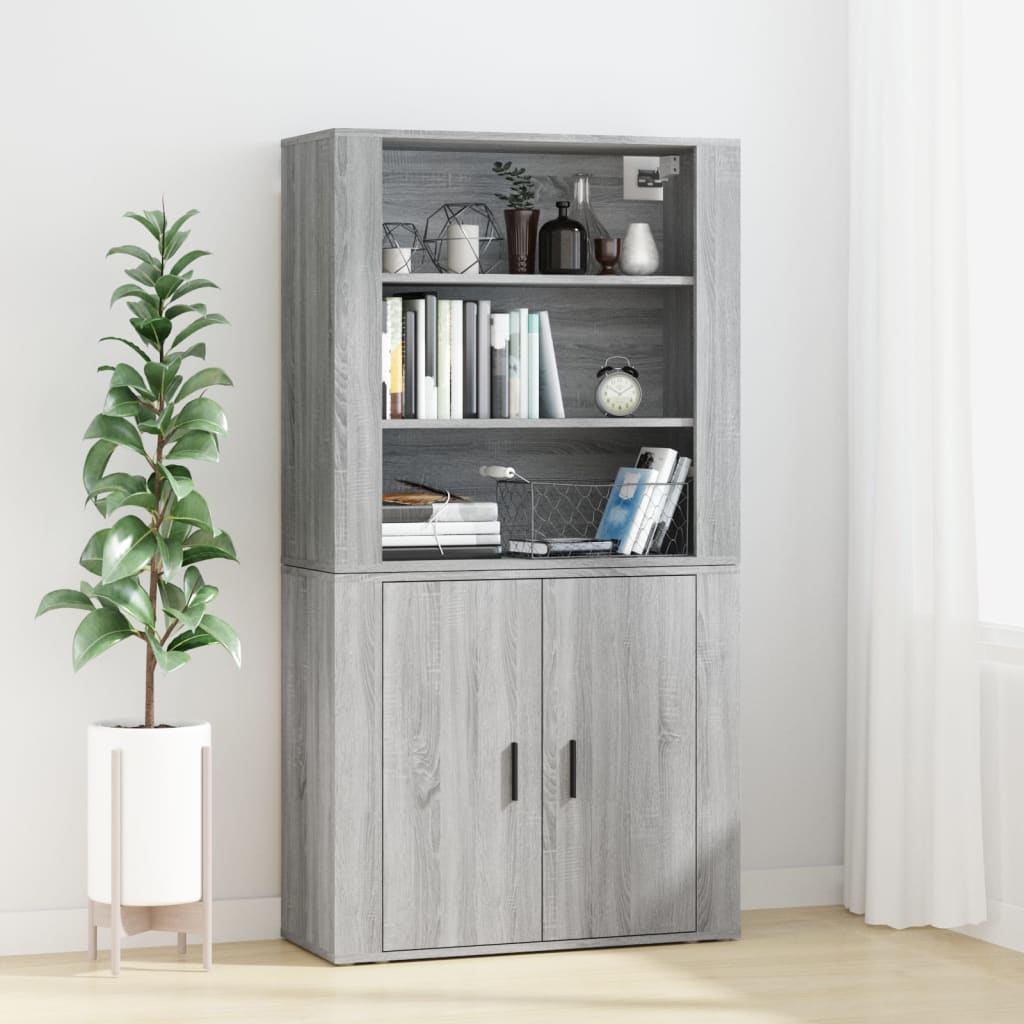 vidaXL Highboard Grau Sonoma Holzwerkstoff