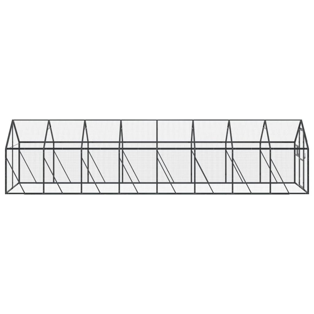 vidaXL Voliere Anthrazit 1,79x8x1,85 m Aluminium