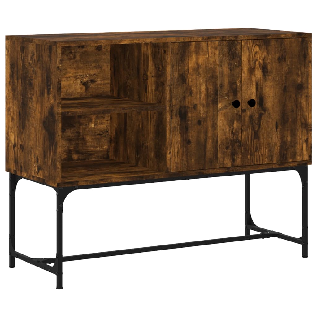 vidaXL Sideboard Räuchereiche 100x40x79,5 cm Holzwerkstoff