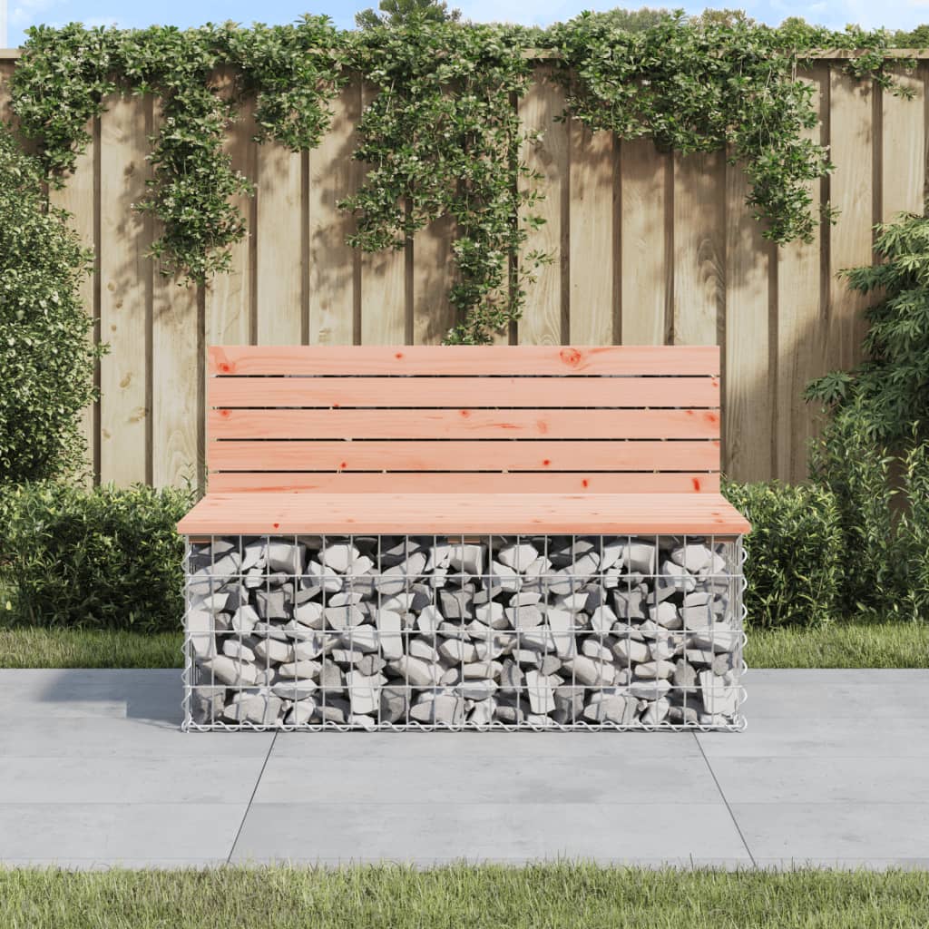 vidaXL Gartenbank aus Gabionen 103x70x65 cm Massivholz Douglasie