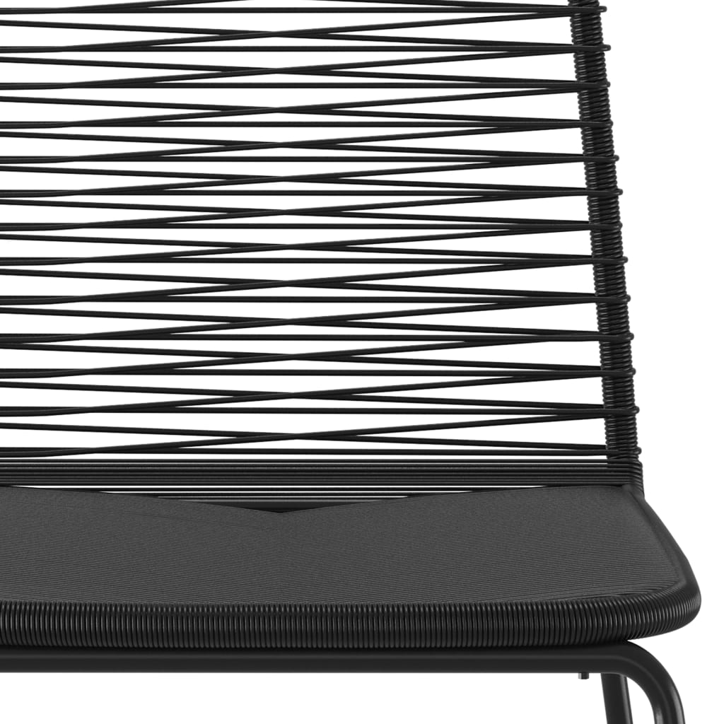 vidaXL Gartenstühle 6 Stk. Poly Rattan Schwarz