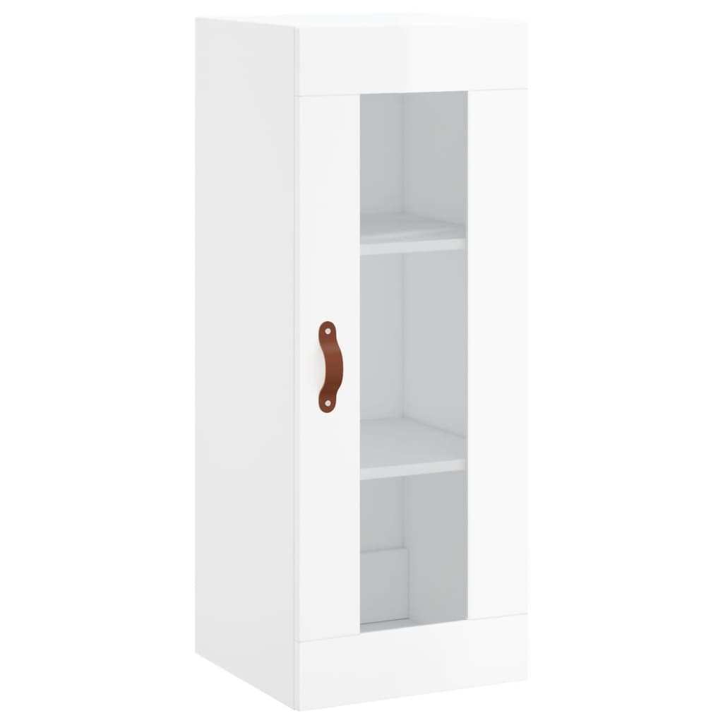 vidaXL Highboard Hochglanz-Weiß 34,5x34x180 cm Holzwerkstoff