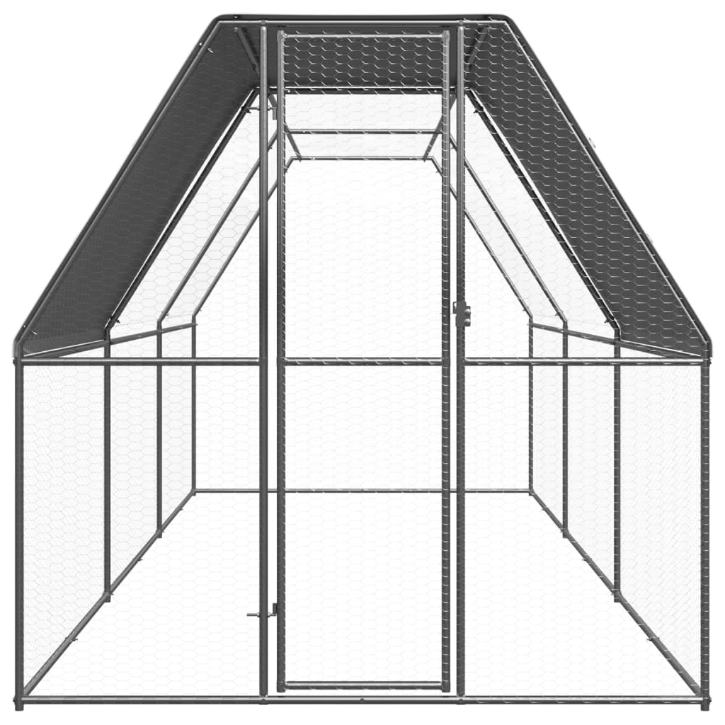 vidaXL Hühnerkäfig 2x6x2 m Verzinkter Stahl