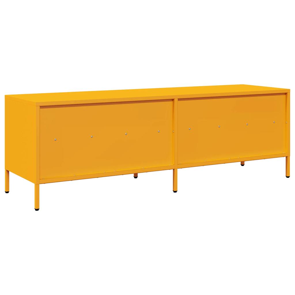 vidaXL TV-Schrank Senfgelb 135x39x43,5 cm Kaltgewalzter Stahl