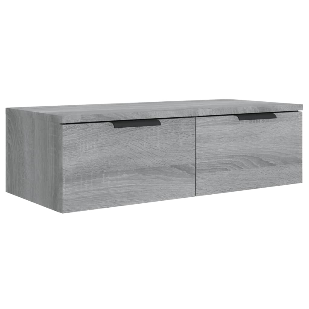 vidaXL Wandschränke 2 Stk. Grau Sonoma 68x30x20 cm Holzwerkstoff