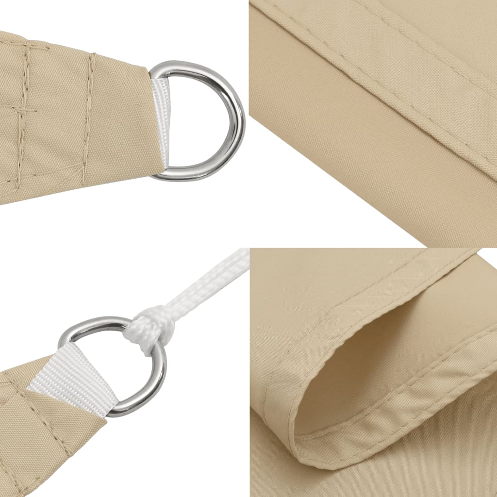 vidaXL Sonnensegel Oxford-Gewebe Rechteckig 3,5x5 m Beige