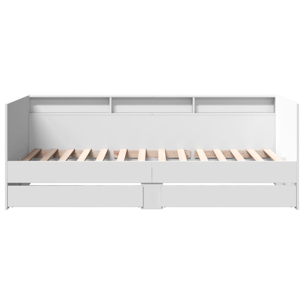 vidaXL Tagesbett mit Schubladen Weiß 75x190 cm Holzwerkstoff