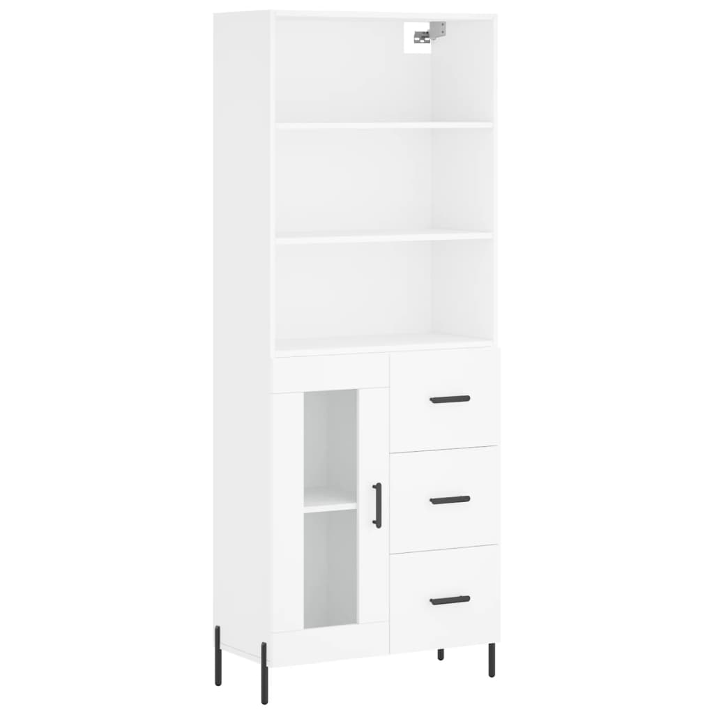 vidaXL Highboard Weiß 69,5x34x180 cm Holzwerkstoff