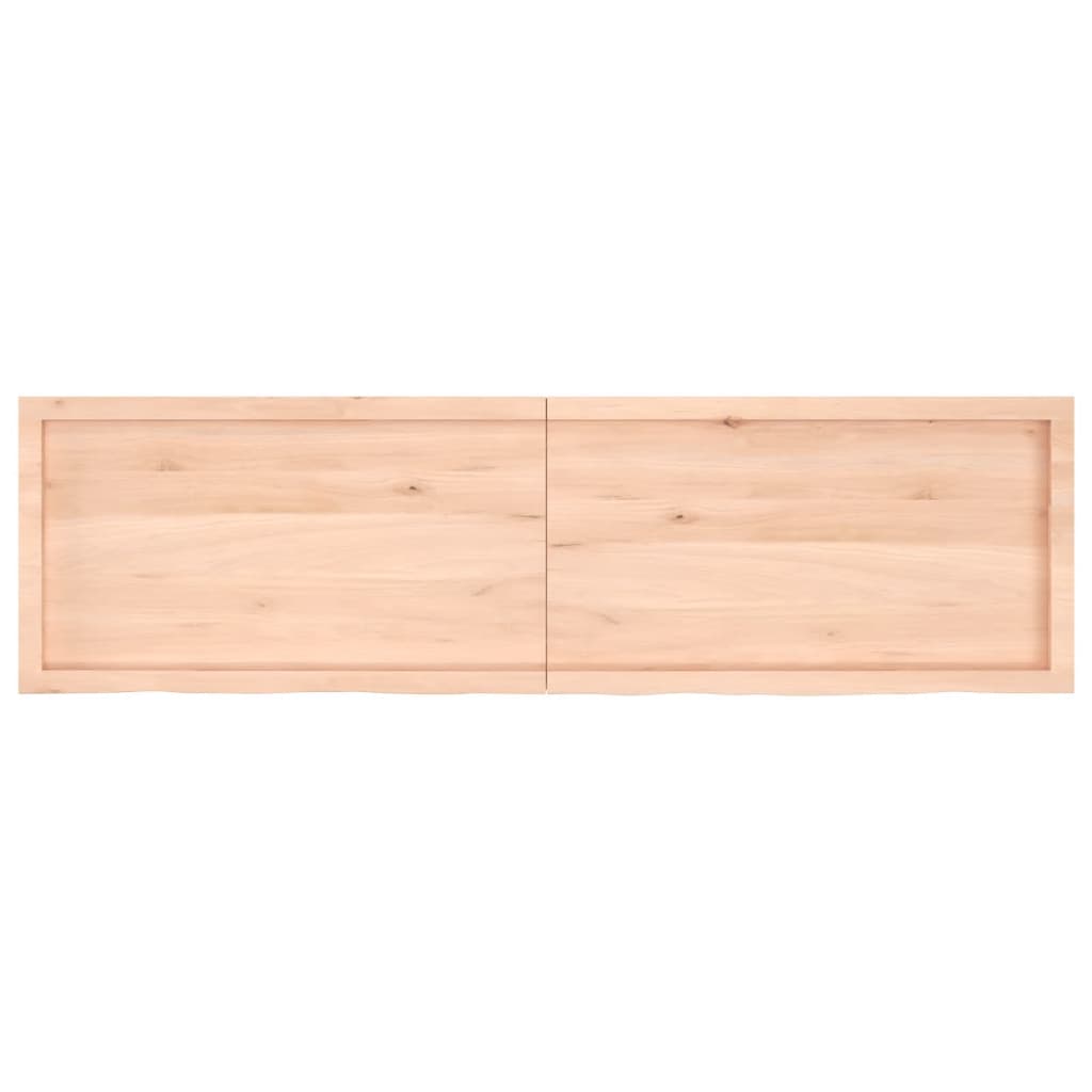 vidaXL Tischplatte 180x50x(2-4) cm Massivholz Eiche Unbehandelt