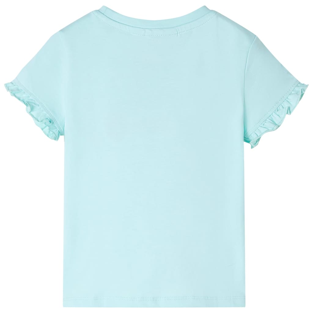 Kinder-Kurzarmshirt Hellblau 104