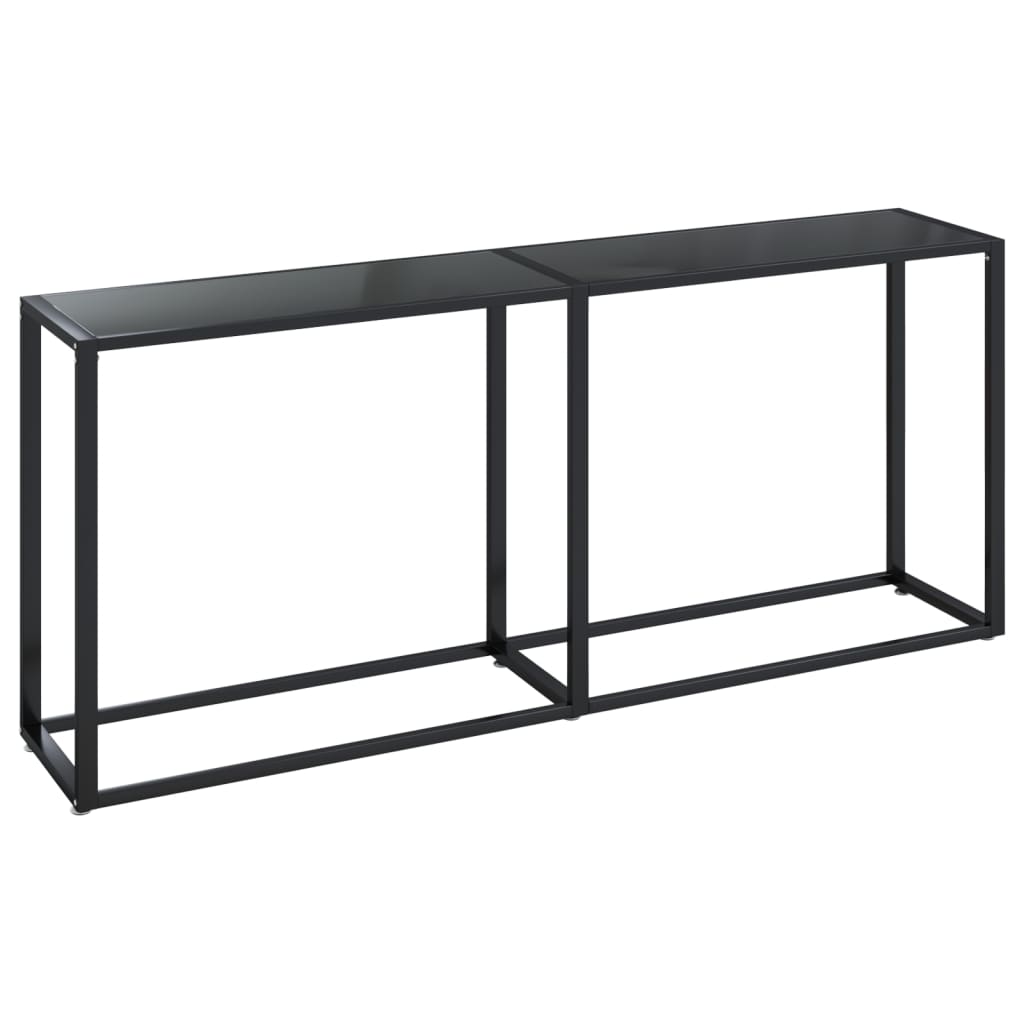 vidaXL Konsolentisch Schwarz 180x35x75,5 cm Hartglas