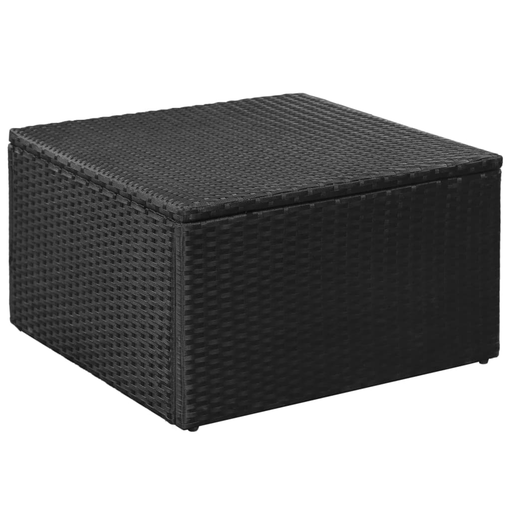 vidaXL 3-tlg. Garten-Lounge-Set Poly Rattan Schwarz und Grau