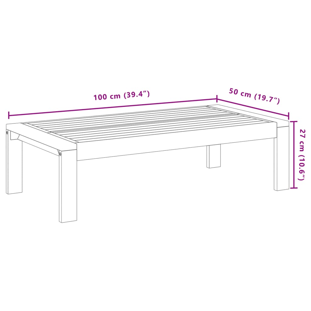 vidaXL 5-tlg. Garten-Sofagarnitur mit Kissen Massivholz Akazie