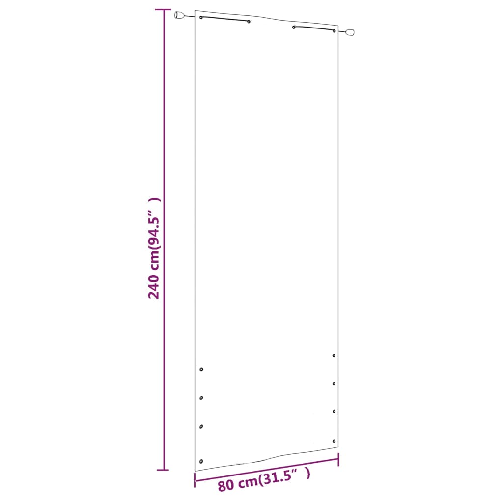 vidaXL Balkon-Sichtschutz Terrakottarot 80x240 cm Oxford-Gewebe