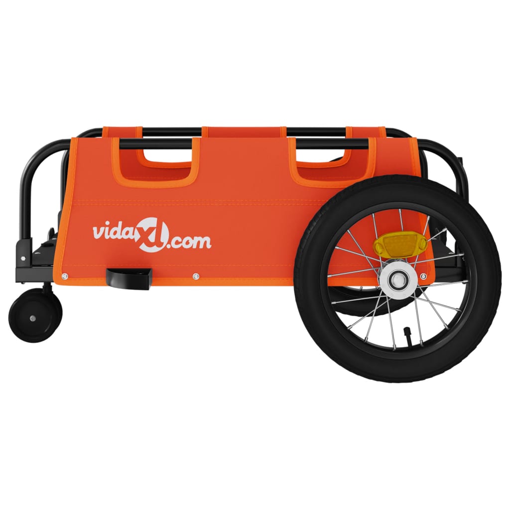 vidaXL Fahrradanhänger Orange Oxford-Gewebe und Eisen