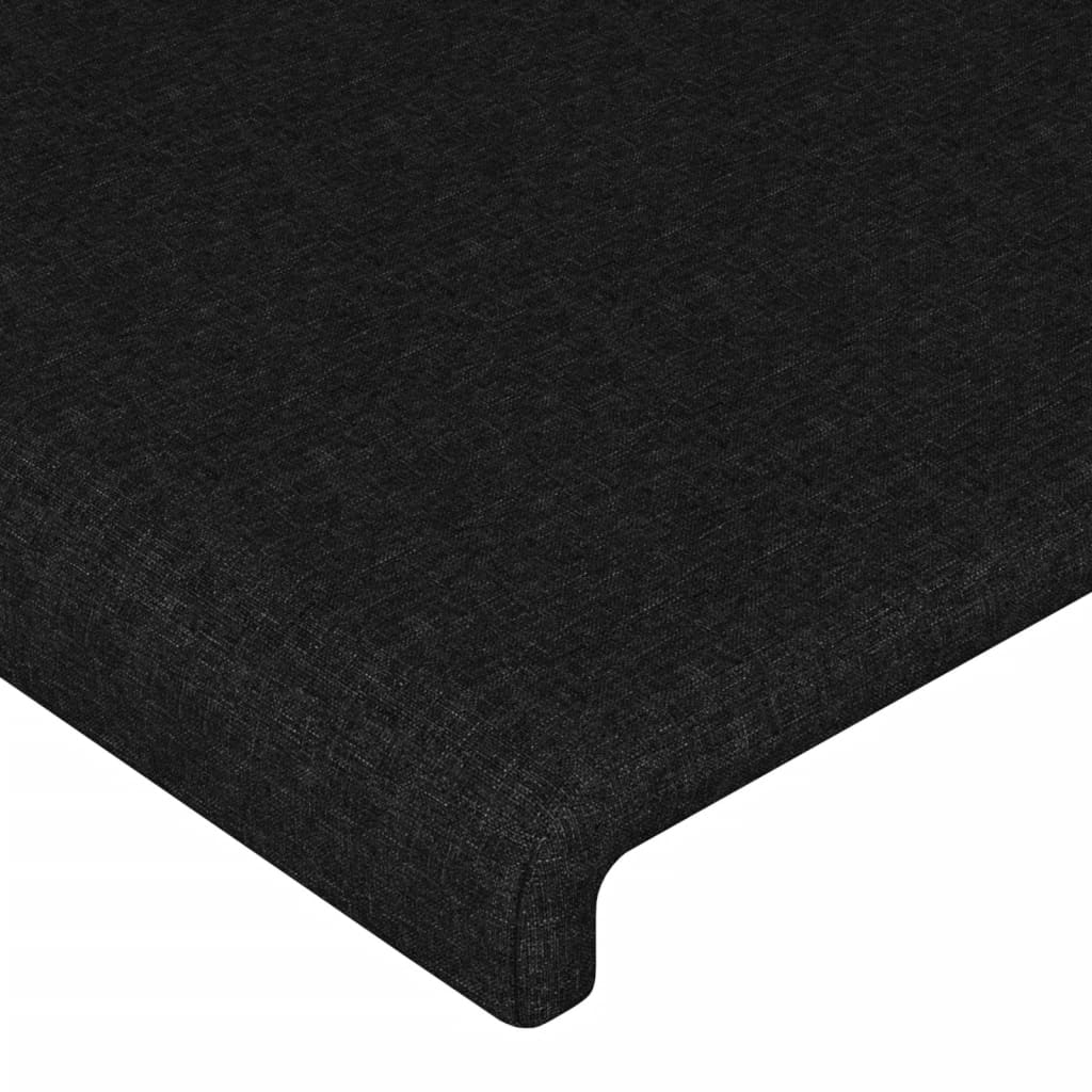 vidaXL Bettgestell mit Kopfteil Schwarz 120x200 cm Stoff