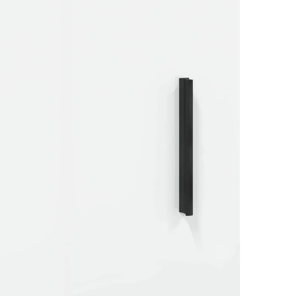 vidaXL Highboard Hochglanz-Weiß 34,5x34x180 cm Holzwerkstoff