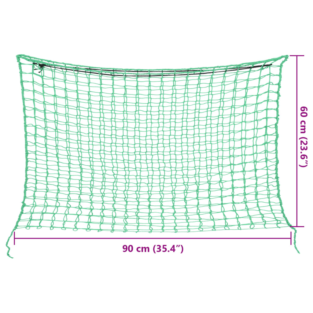 vidaXL Heunetze 2 Stk. Rechteckig Grün 90x60 cm PP