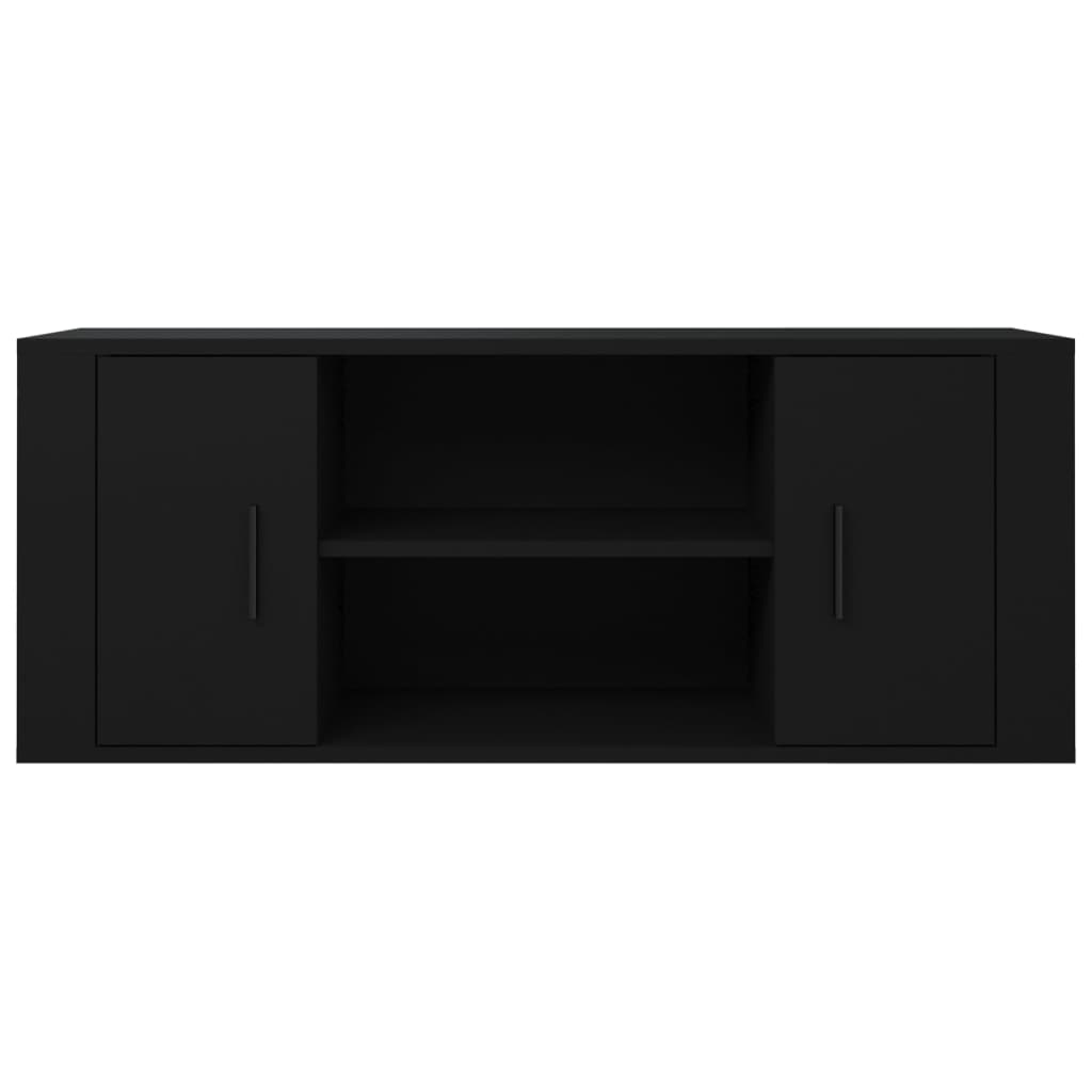 vidaXL TV-Schrank Schwarz 100x35x40 cm Holzwerkstoff