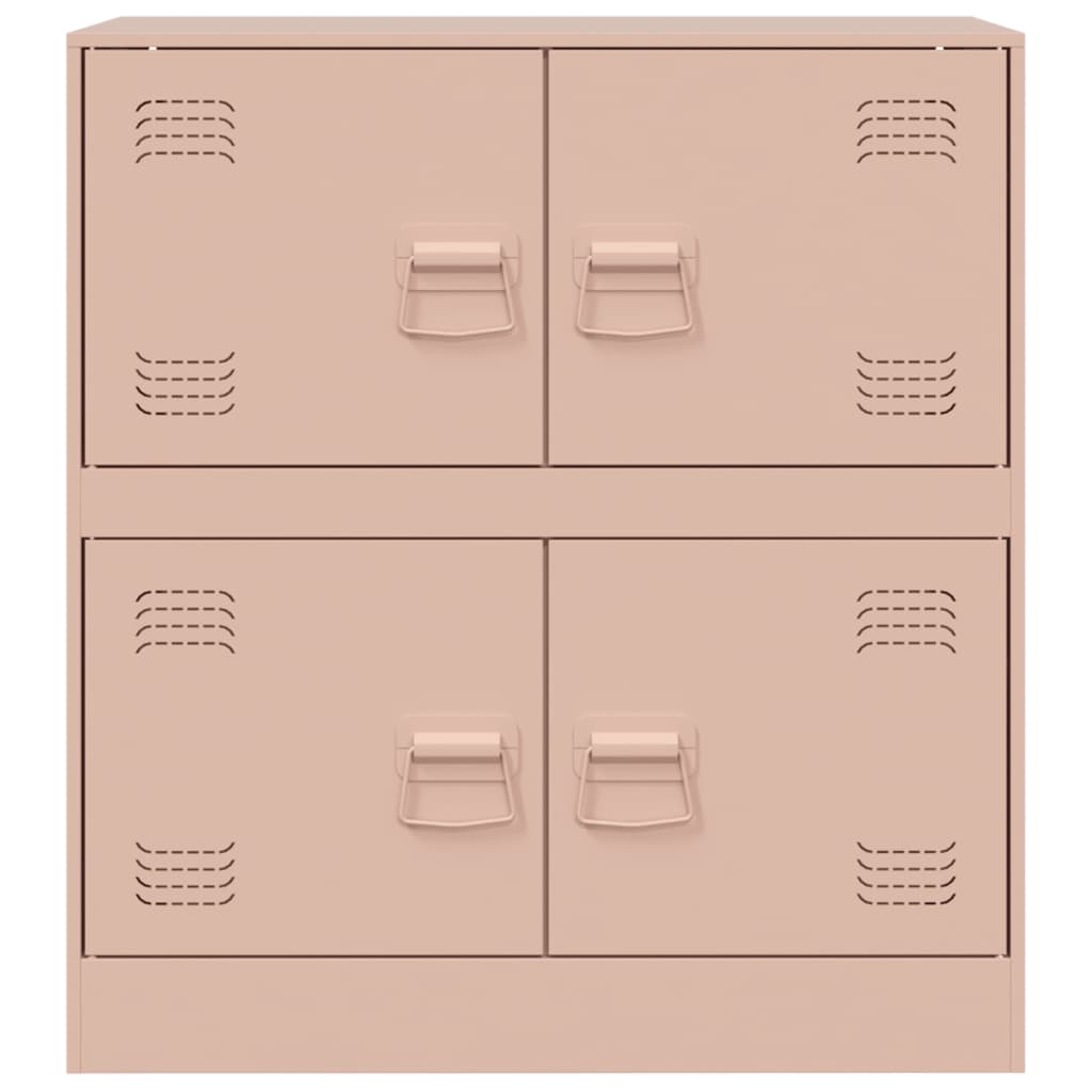 vidaXL Sideboard Rosa 67x39x73 cm Stahl