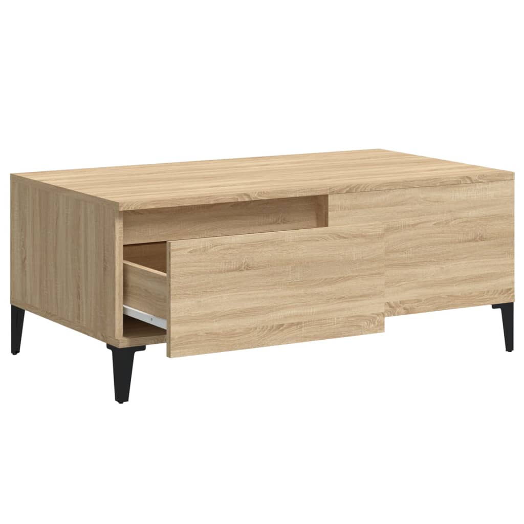 vidaXL Couchtisch Sonoma-Eiche 90x50x36,5 cm Holzwerkstoff