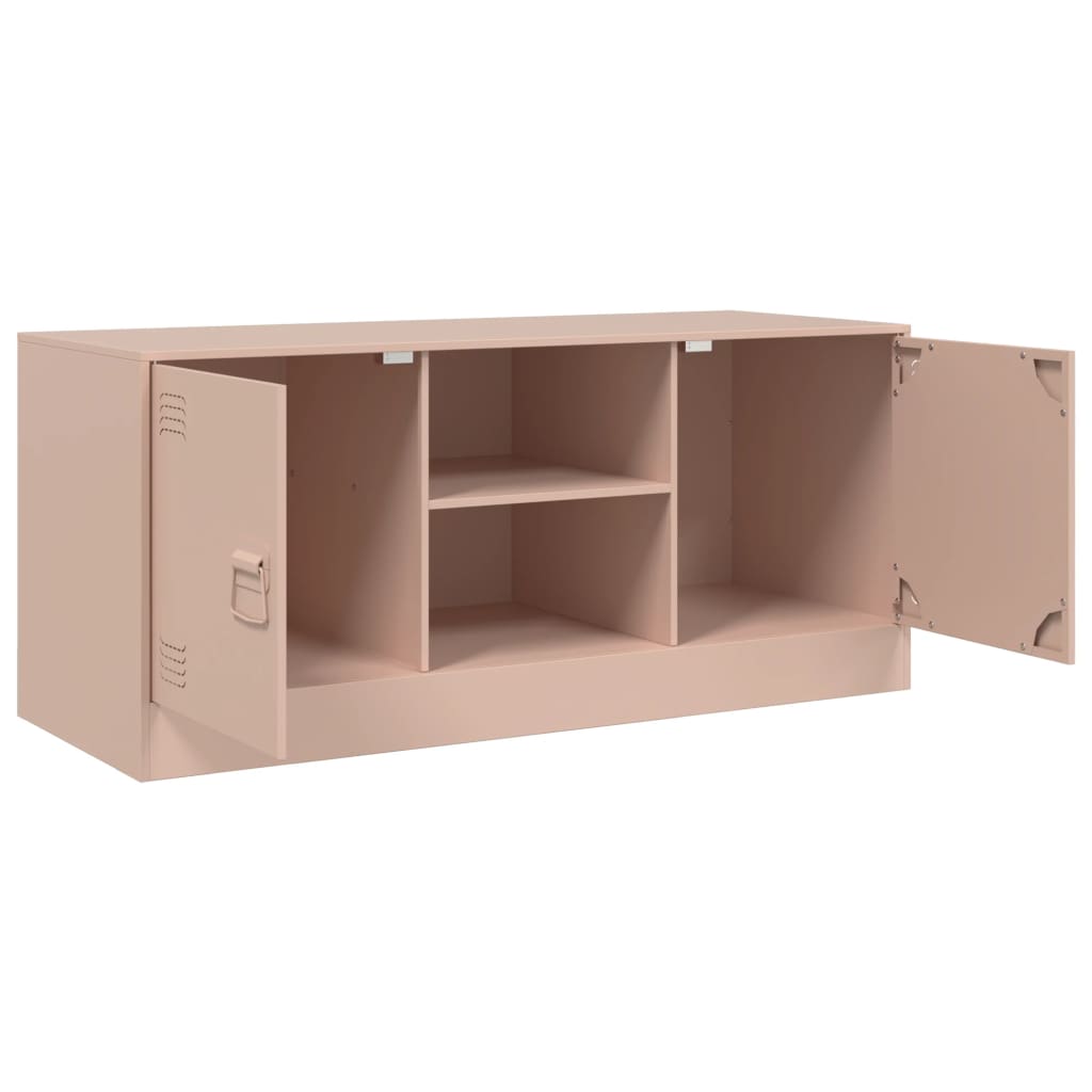 vidaXL TV-Schrank Rosa 99x39x44 cm Stahl