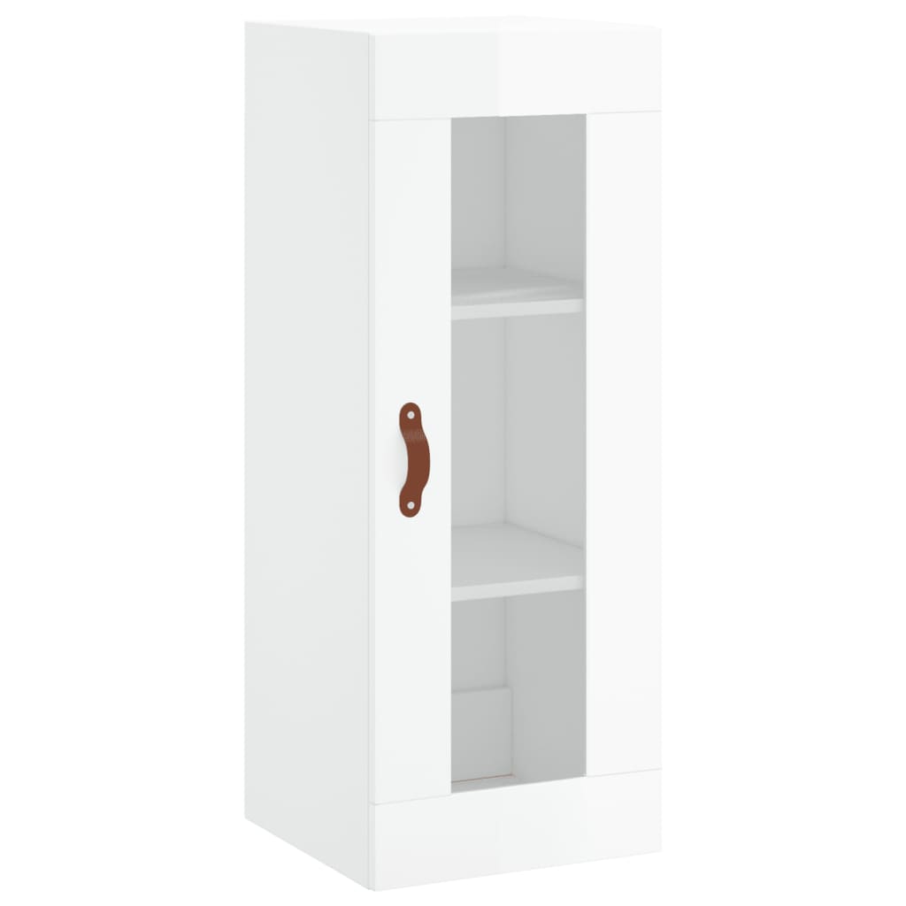 vidaXL Highboard Hochglanz-Weiß 34,5x34x180 cm Holzwerkstoff