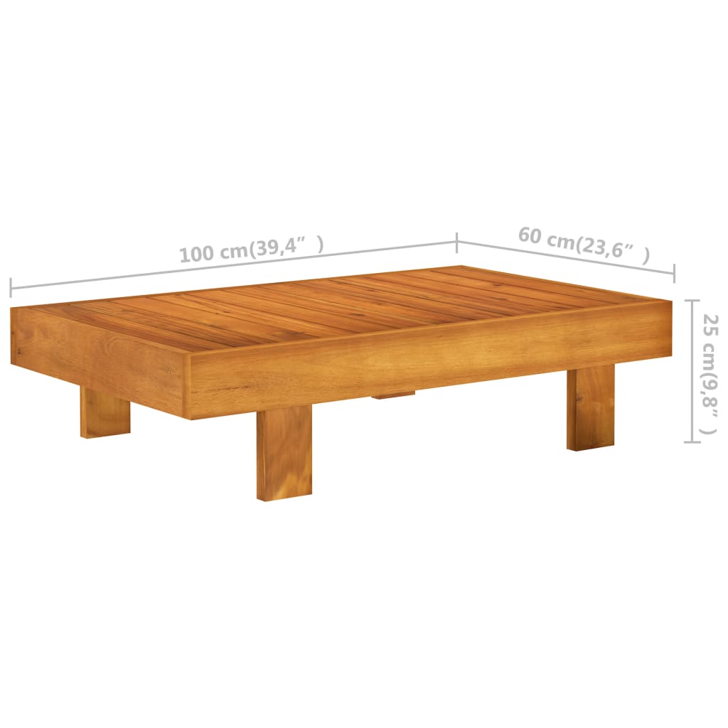 vidaXL 8-tlg. Garten-Lounge-Set mit Creme Auflagen Massivholz Akazie