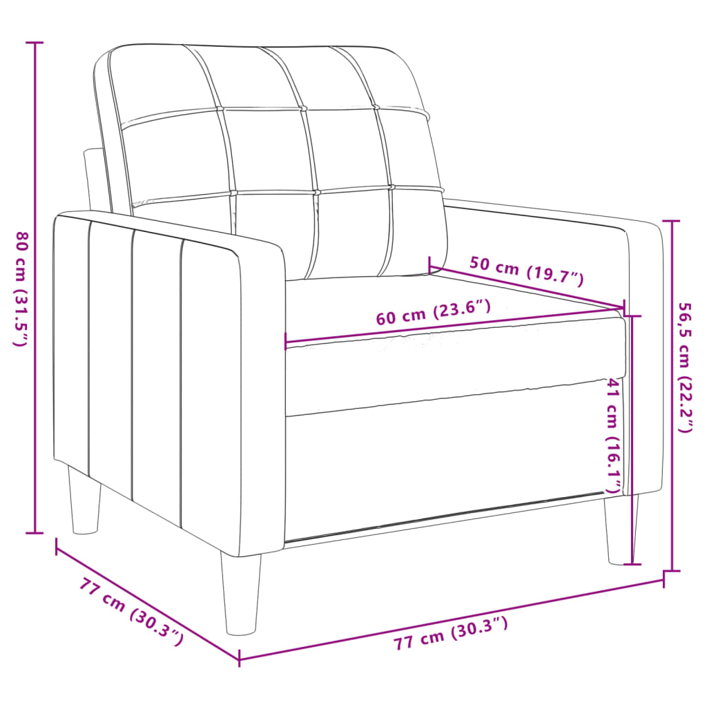 vidaXL 3-tlg. Sofagarnitur Taupe Stoff