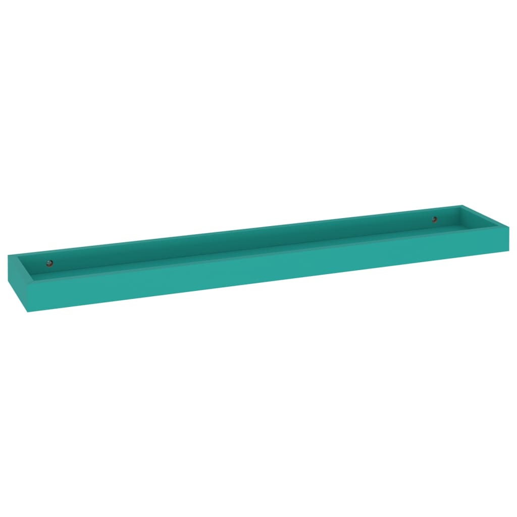 vidaXL Loggia Wandregale 2 Stk. Blau 80x15x4 cm MDF